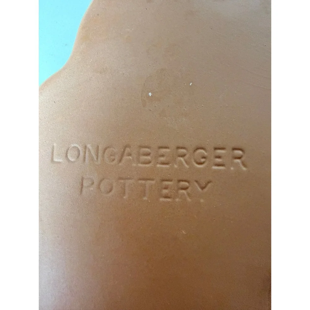 Longaberger Pottery Kriss Kringle Cookie Mold Christmas 1991 Santa Claus Brown